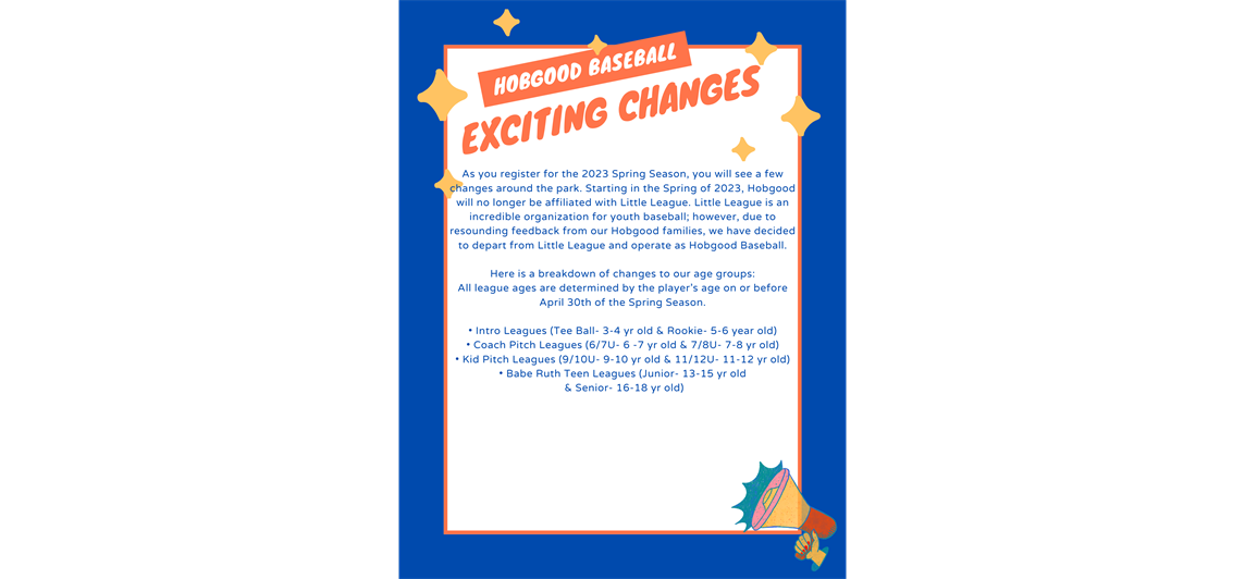 Exciting Changes For Spring 2023