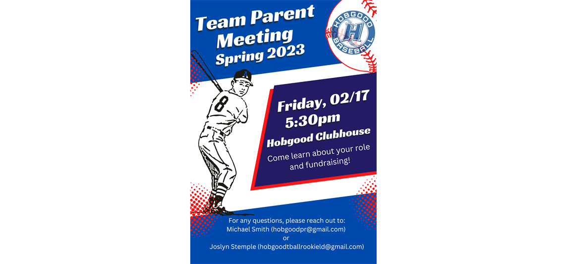 Team Parent Meeting - Spring 2023