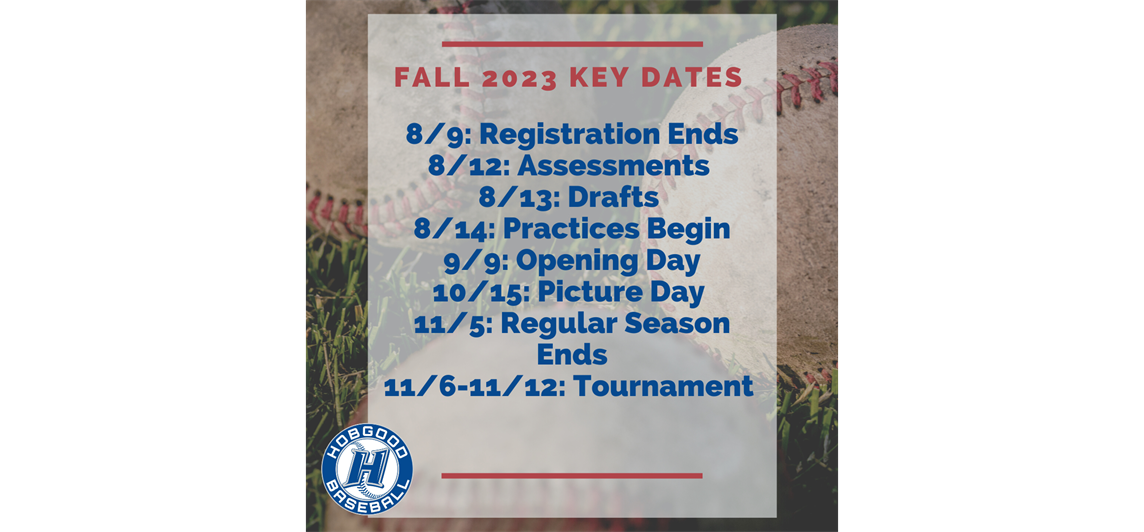 Fall 2023 Key Dates